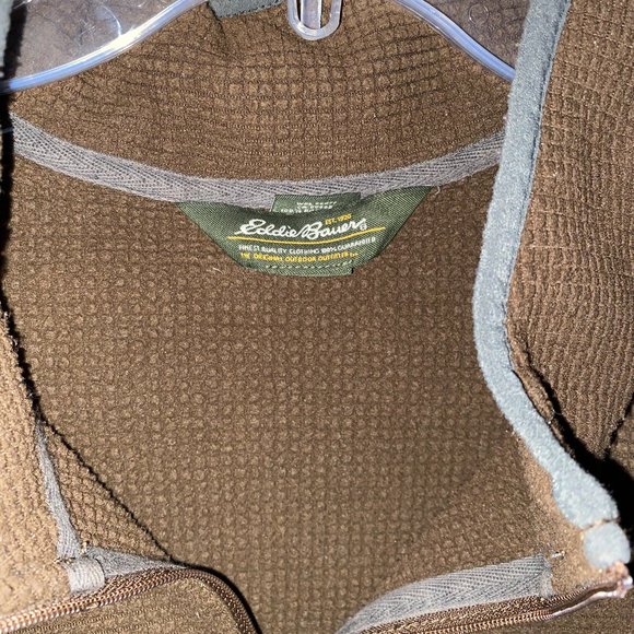 Eddie Bauer - Men's Brown & Green Fleece XXL - Picture 2 of 7